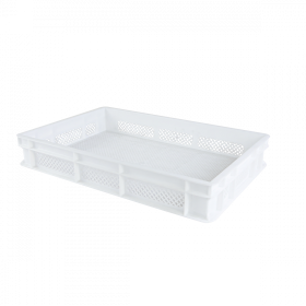 Caisse finement ajourée 600 x 400 x 100 mm 18 L - blanc