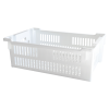 Caisse ajourée empilable emboîtable 600 x 400 x 200 mm - 30 L - blanc