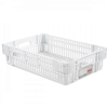 Caisse ajourée empilable emboitable 600 x 400 x 146 mm HACCP - 27 L - blanc