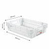 Caisse ajourée empilable emboitable 600 x 400 x 146 mm HACCP - 27 L - blanc