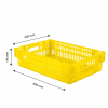 Caisse ajourée empilable emboitable 600 x 400 x 146 mm - 27 L - jaune