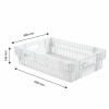 Caisse ajourée empilable emboitable 600 x 400 x 145 mm - 27 L - blanc