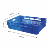 Caisse ajourée empilable emboitable 600 x 400 x 147 mm bicolore 26 L - bleu/bleu