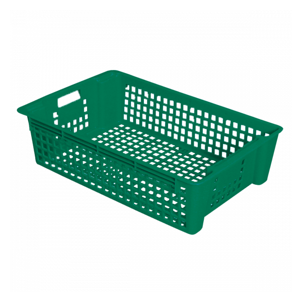 Caisse ajourée empilable emboîtable 600 x 380 x 155 mm 28 L - vert