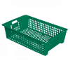 Caisse ajourée empilable emboîtable 600 x 380 x 155 mm 28 L - vert