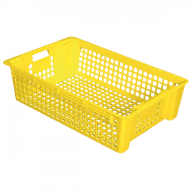 Caisse ajourée empilable emboîtable 600 x 380 x 155 mm 28 L - jaune