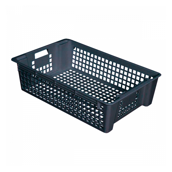 Caisse ajourée empilable emboîtable 600 x 380 x 155 mm 28 L - gris
