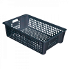 Caisse ajourée empilable emboîtable 600 x 380 x 155 mm 28 L - gris