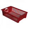 Caisse ajourée empilable emboîtable 600 x 380 x 155 mm 28 L - brique