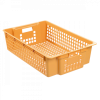 Caisse ajourée empilable emboitable 600 x 380 x 155 mm 28 L - beige