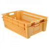 Caisse ajourée empilable emboitable 600 x 380 x 155 mm 28 L - beige