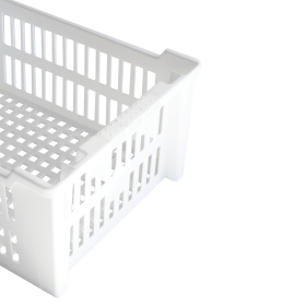 Caisse ajourée empilable emboîtable 400 x 300 x 175 mm - 14 L - blanc