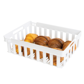 Caisse ajourée empilable emboîtable 400 x 300 x 120 mm - 13 L - blanc