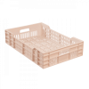 Caisse ajourée avec poignées empilable 600 X 400 25 L - rose