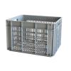 Caisse ajourée avec poignées empilable 500 x 400 x 330 mm - 48 L - gris