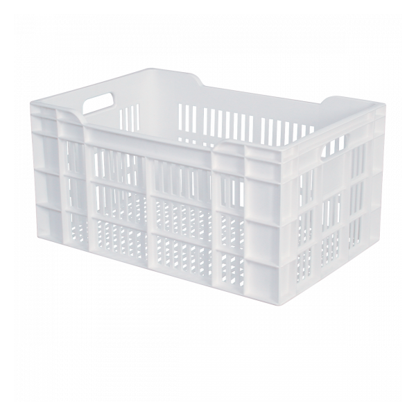 Caisse ajourée 600 x 400 x 300 mm 60 L - blanc