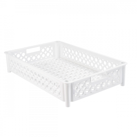 Caisse ajourée 590 x 385 x 120 mm 22 L - blanc
