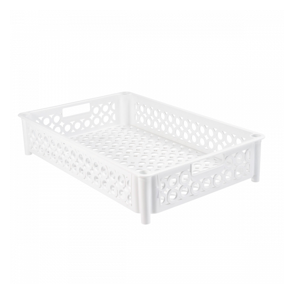 Caisse ajourée 590 x 385 x 120 mm 22 L - blanc