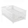 Caisse ajourée 590 x 385 x 120 mm 22 L - blanc