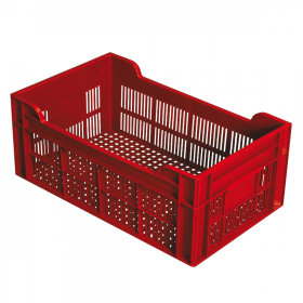 Caisse ajourée 500 x 300 x 200 mm 20 L - brique