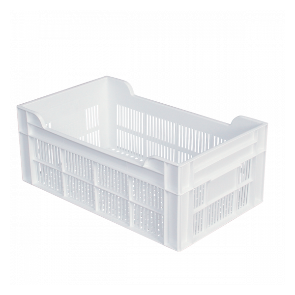 Caisse ajourée 500 x 300 x 200 mm 20 L - blanc