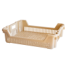 Caisse à viennoiseries ajourée empilable emboîtable 610 x 500 x 155 mm - 33 L - beige
