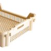 Caisse à viennoiseries ajourée empilable emboîtable 610 x 500 x 155 mm - 33 L - beige