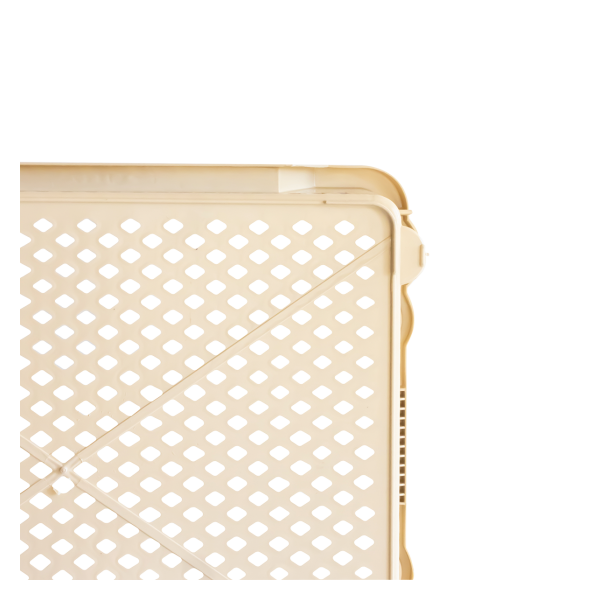 Caisse à viennoiseries ajourée empilable emboîtable 610 x 500 x 155 mm - 33 L - beige