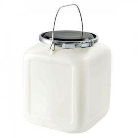 Bonbonne 20 L + genouillère métal + couvercle - blanc