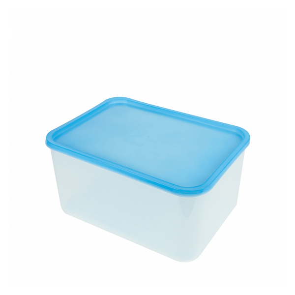 Boîte hermétique transparente 8 L + couvercle bleu