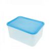 Boîte hermétique transparente 8 L + couvercle bleu