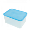 Boîte hermétique transparente 4 L + couvercle bleu
