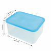Boîte hermétique transparente 4 L + couvercle bleu
