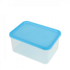 Boîte hermétique transparente 2 L + couvercle bleu