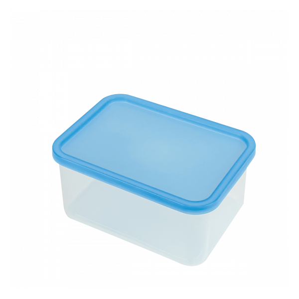 Boîte hermétique transparente 1,2 L + couvercle bleu