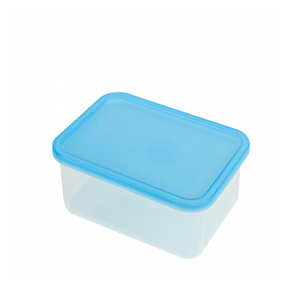 Boîte hermétique transparente 0,8 L + couvercle bleu