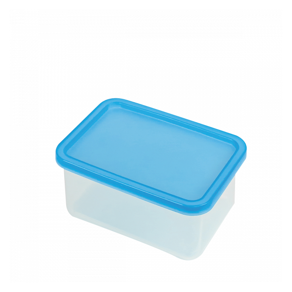 Boîte hermétique transparente 0,4 L + couvercle bleu