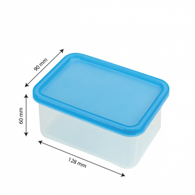 Boîte hermétique transparente 0,4 L + couvercle bleu