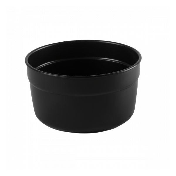 Boîte hermétique ronde noire 0,5 L + couvercle transparent - lot de 10