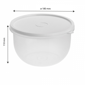 Boîte hermétique ronde 2 L - transparente