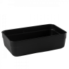 Boîte hermétique rectangulaire noire 0,95 L + couvercle transparent - lot de 10