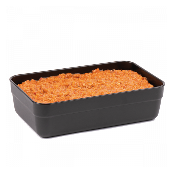 Boîte hermétique rectangulaire noire 0,95 L + couvercle transparent - lot de 10