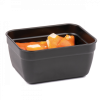Boîte hermétique rectangulaire noire 0,4 L + couvercle transparent - lot de 10