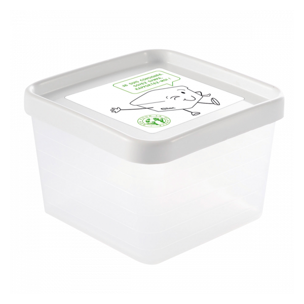 Boîte hermétique 0,6 L + couvercle blanc - lot de 12