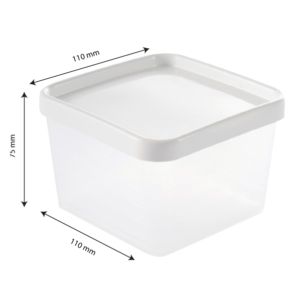 Boîte hermétique 0,6 L + couvercle - transparent
