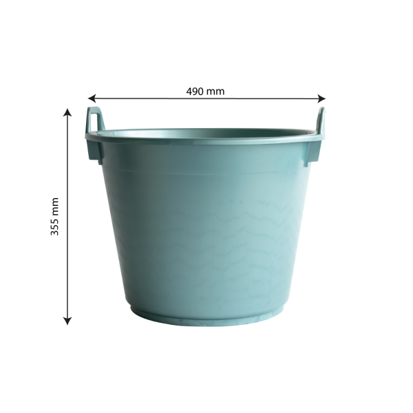 Baquet rond souple avec poignées - 40 L - vert