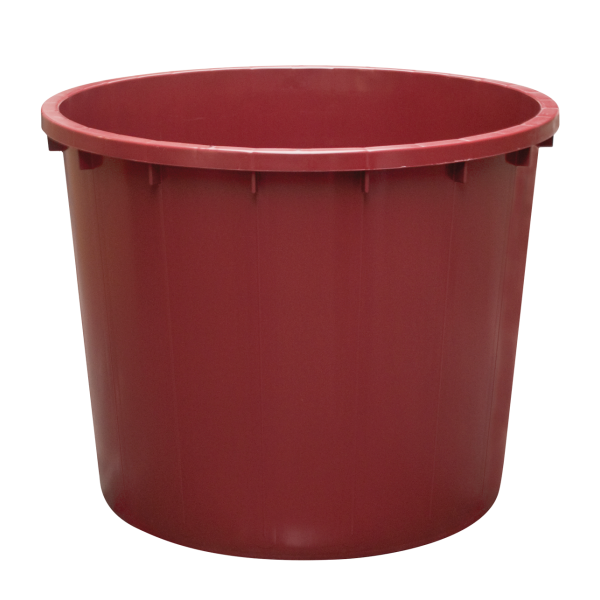 Baquet rond renforcé - 500 L - bordeaux