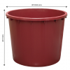 Baquet rond renforcé - 500 L - bordeaux