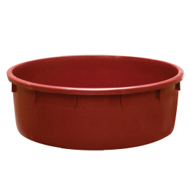 Baquet rond renforcé - 275 L - bordeaux