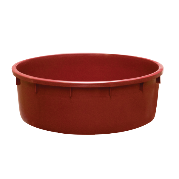 Baquet rond renforcé - 275 L - bordeaux